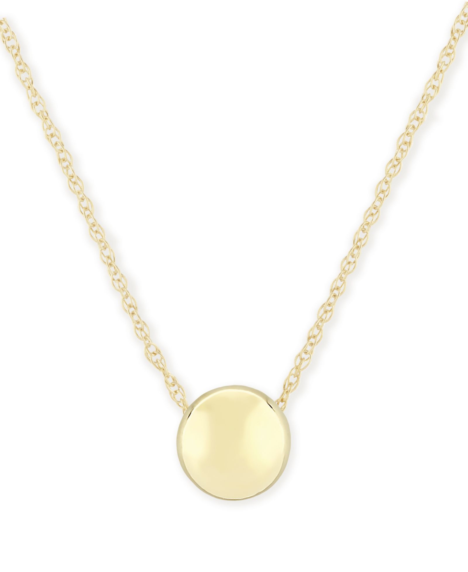 Flat Ball Necklace Set in 14k Gold (7mm)