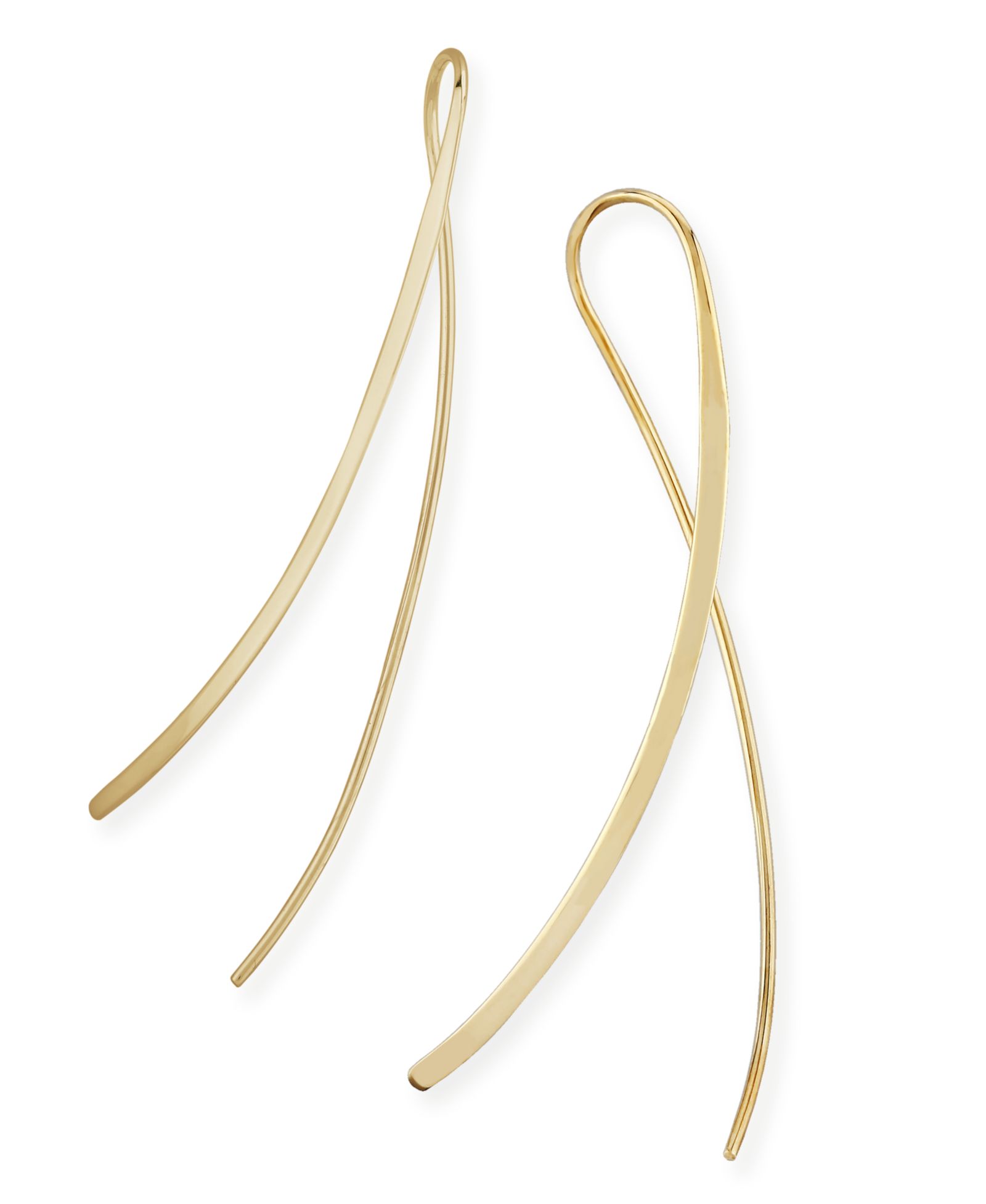Набор серег Cross Over Wire Sweep из золота 14k