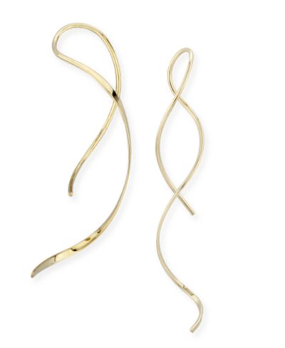 Серьги-подвески Freeform Swirl Threader в 14k золоте