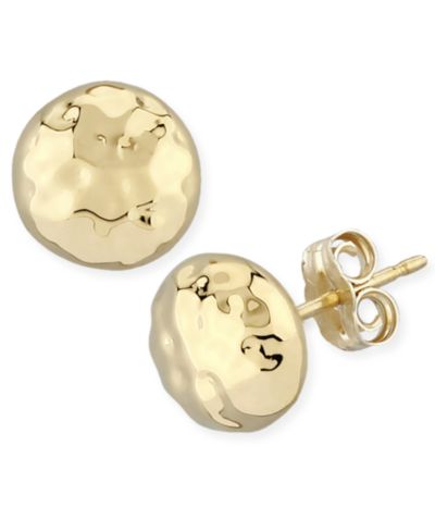 Набор серьг-гвоздик с шариками из золота 14k (8mm)