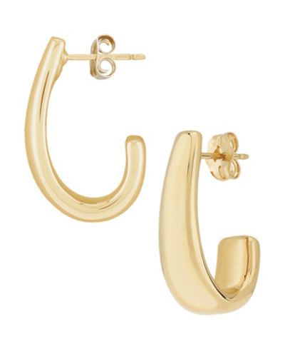 Macy's набор серег J-Hoop из 14k Yellow или White Gold