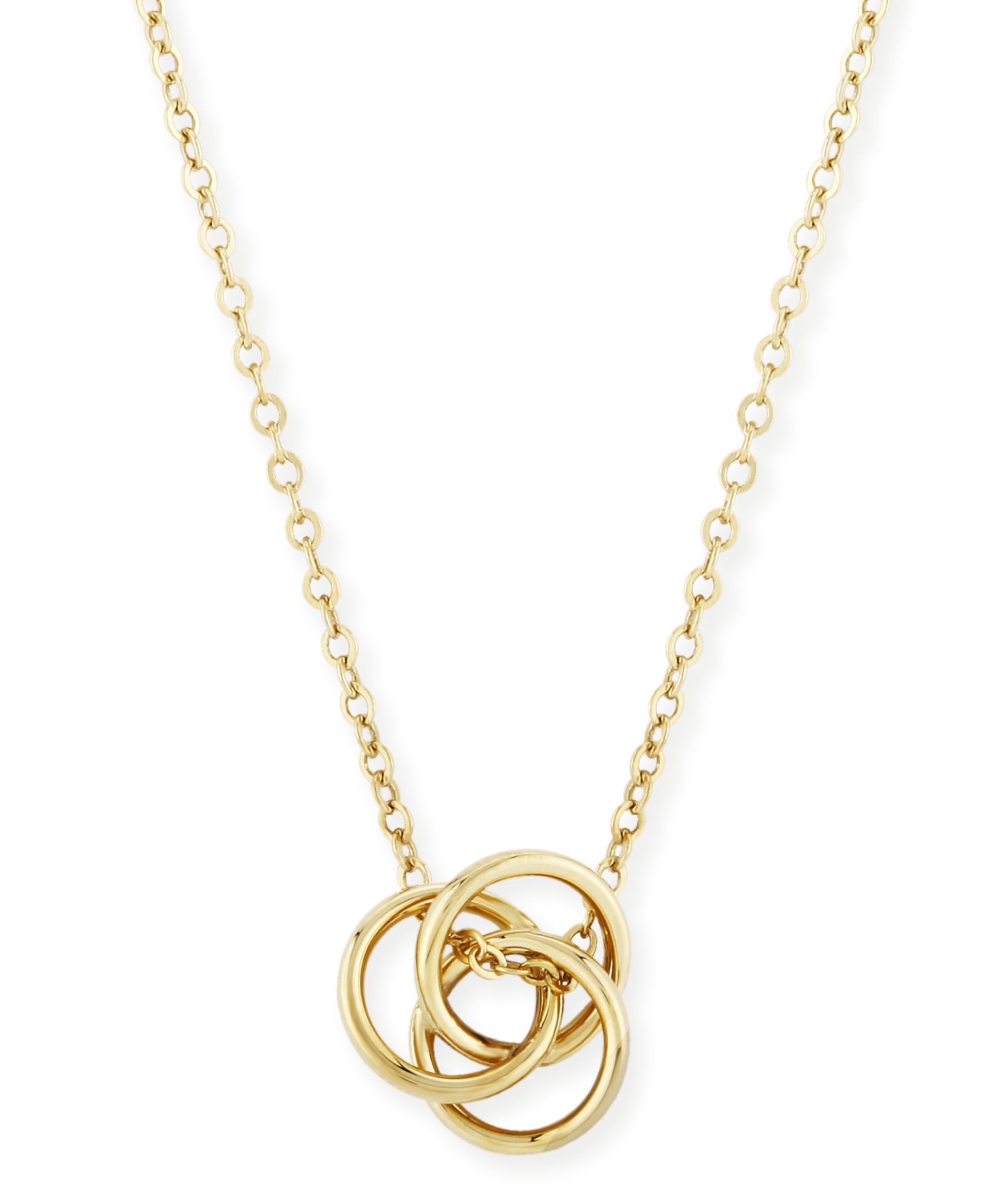 Набор ожерелий Love Knot в желтом золоте 14k