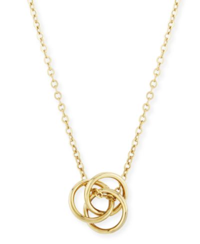 Набор ожерелий Love Knot в желтом золоте 14k