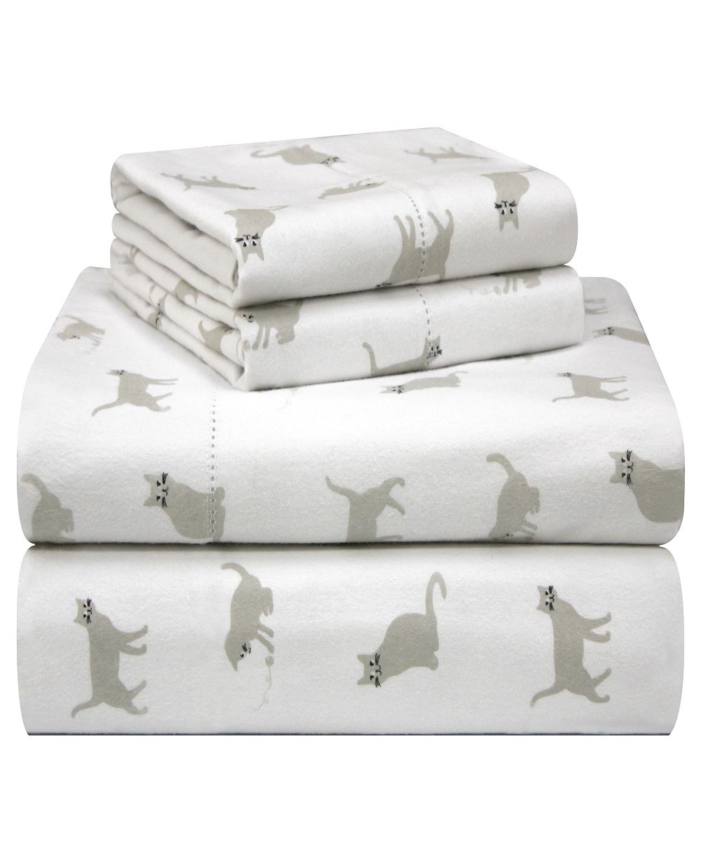 Комплект простыней Pointehaven Whimsical Printed Flannel, King