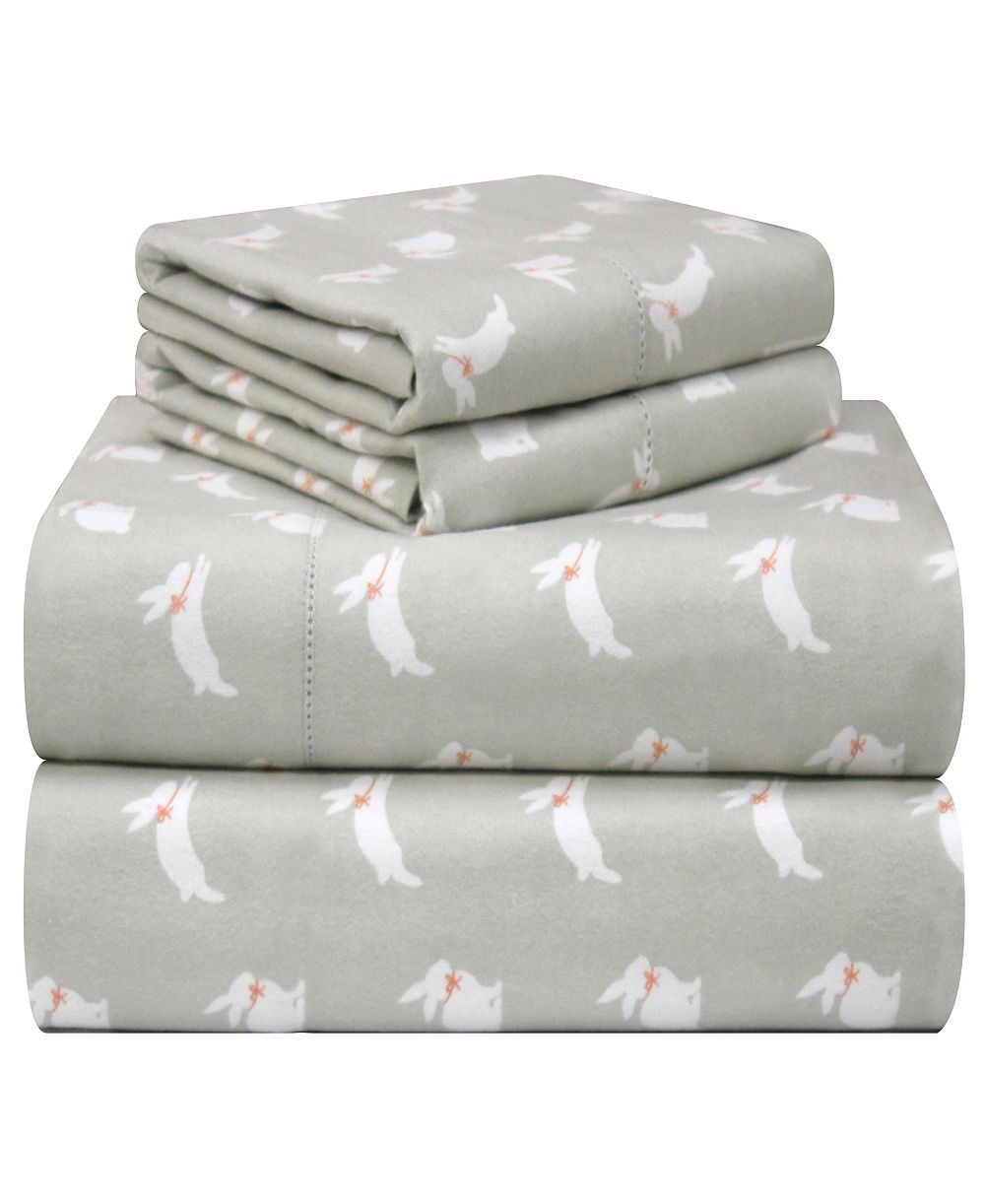Комплект простыней Pointehaven Whimsical Printed Flannel, Queen