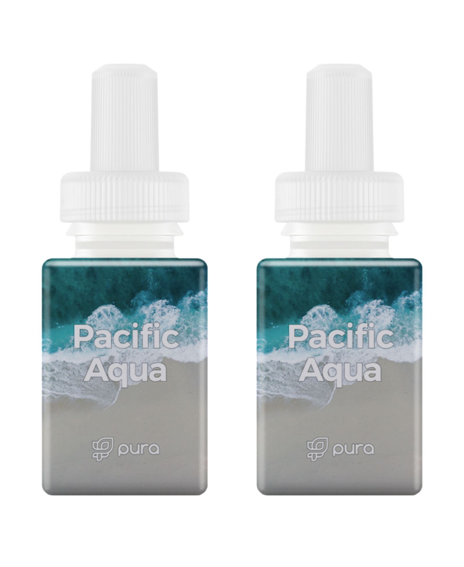 Pura Pacific Aqua Smart Home Air Diffuser Fragrance- Smart Home Scent Refill - Up to 120-Hours of Premium Fragrance per Refill - 2 Pack