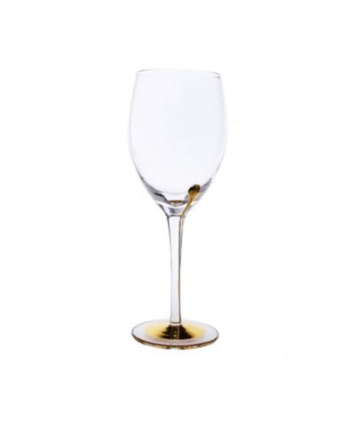 Classic Touch Set of 6 Water Glasses with Gold Tone Reflection