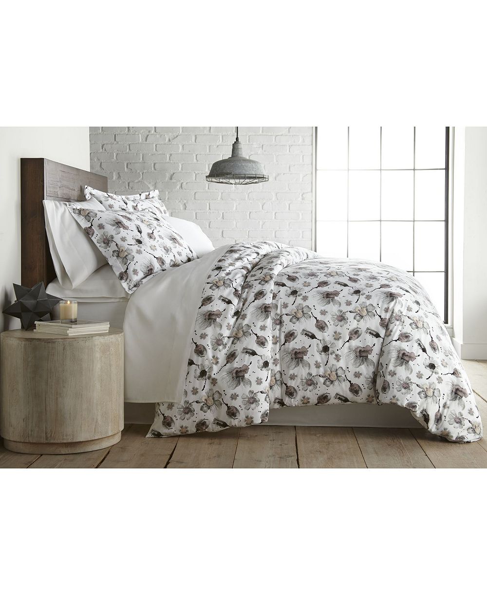 Southshore Fine Linens Комплект из пододеяльника и наволочки из сатина, Queen, Watercolor Symphony