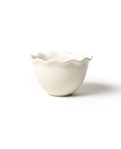 Coton Colors by Laura Johnson  Signature White 9" Ruffle Bowl