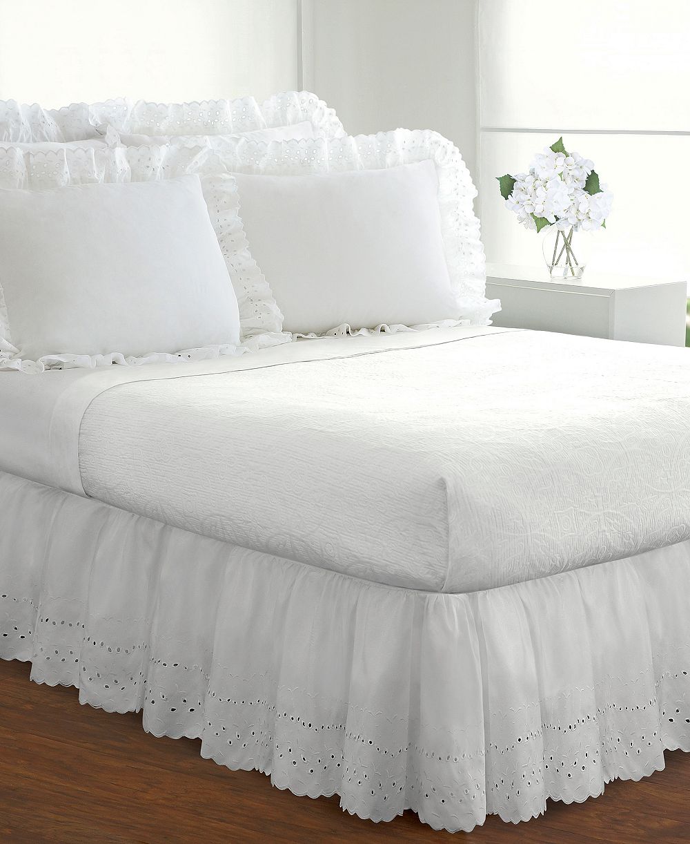 Отбойник кровати Fresh Ideas Ruffled Eyelet 18" Drop
