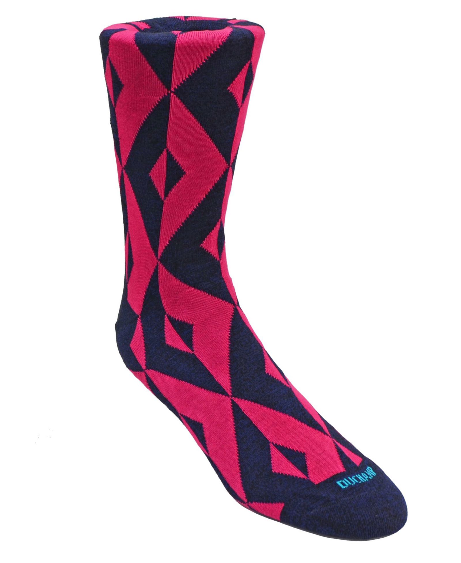 Duchamp London Men's Geometric Design Dress Sock