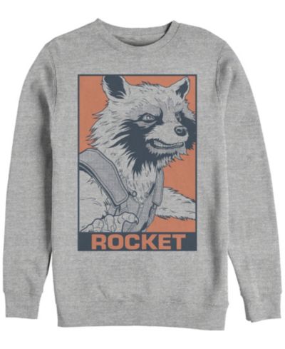 Marvel Men's Avengers Endgame Rocket Pop Art Poster, Crewneck Fleece