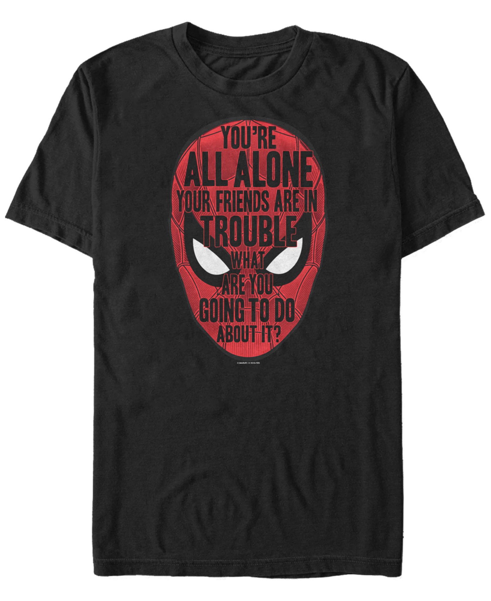 Футболка Marvel Men's Spider-Man Far From Home Big Face Quotes, с коротким рукавом