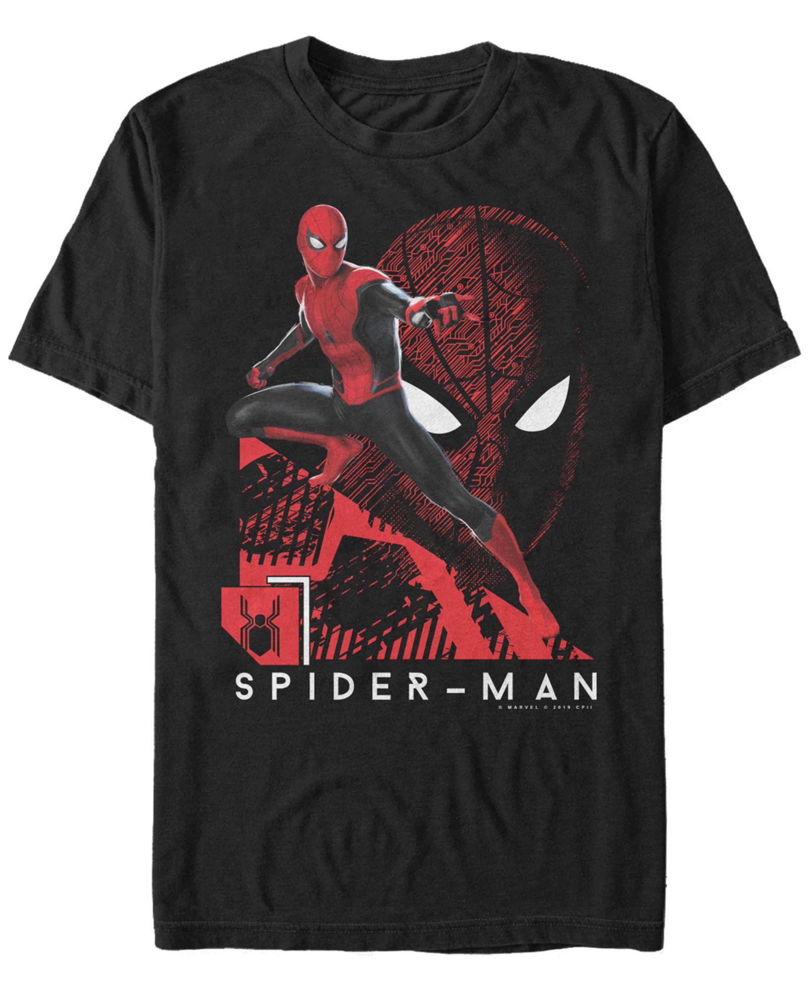 Мужская футболка Fifth Sun Marvel Spider-Man Far From Home Lunge Action Pose, Short Sleeve