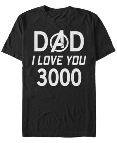 Мужская футболка Marvel Avengers Endgame I Love You 3000 Dad Short Sleeve
