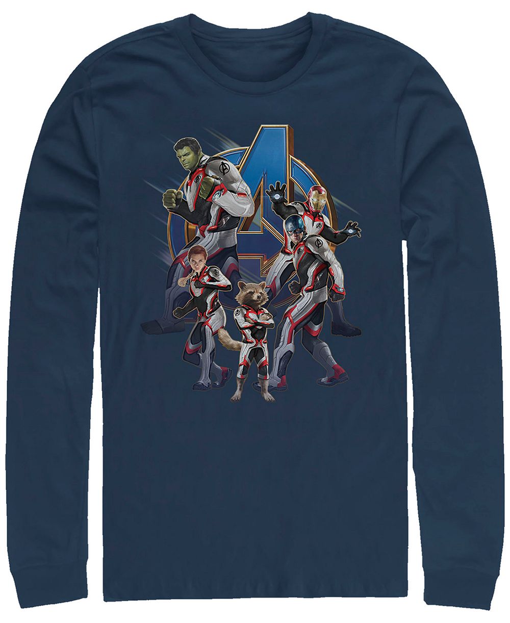 Marvel Men's Avengers Endgame Suit Group, Long Sleeve T-shirt