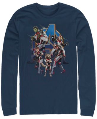 Мужская футболка Marvel Avengers Endgame Suit Group с длинным рукавом