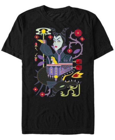 Disney Мужская футболка Sleeping Beauty Maleficent Playing Card с коротким рукавом