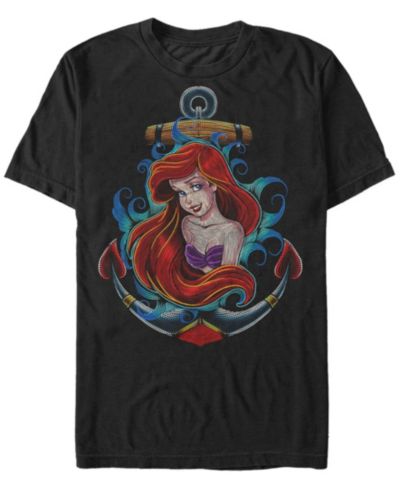 Мужская футболка Fifth Sun Disney Men's Little Mermaid Ariel Anchor Dot Build-Up Short Sleeve