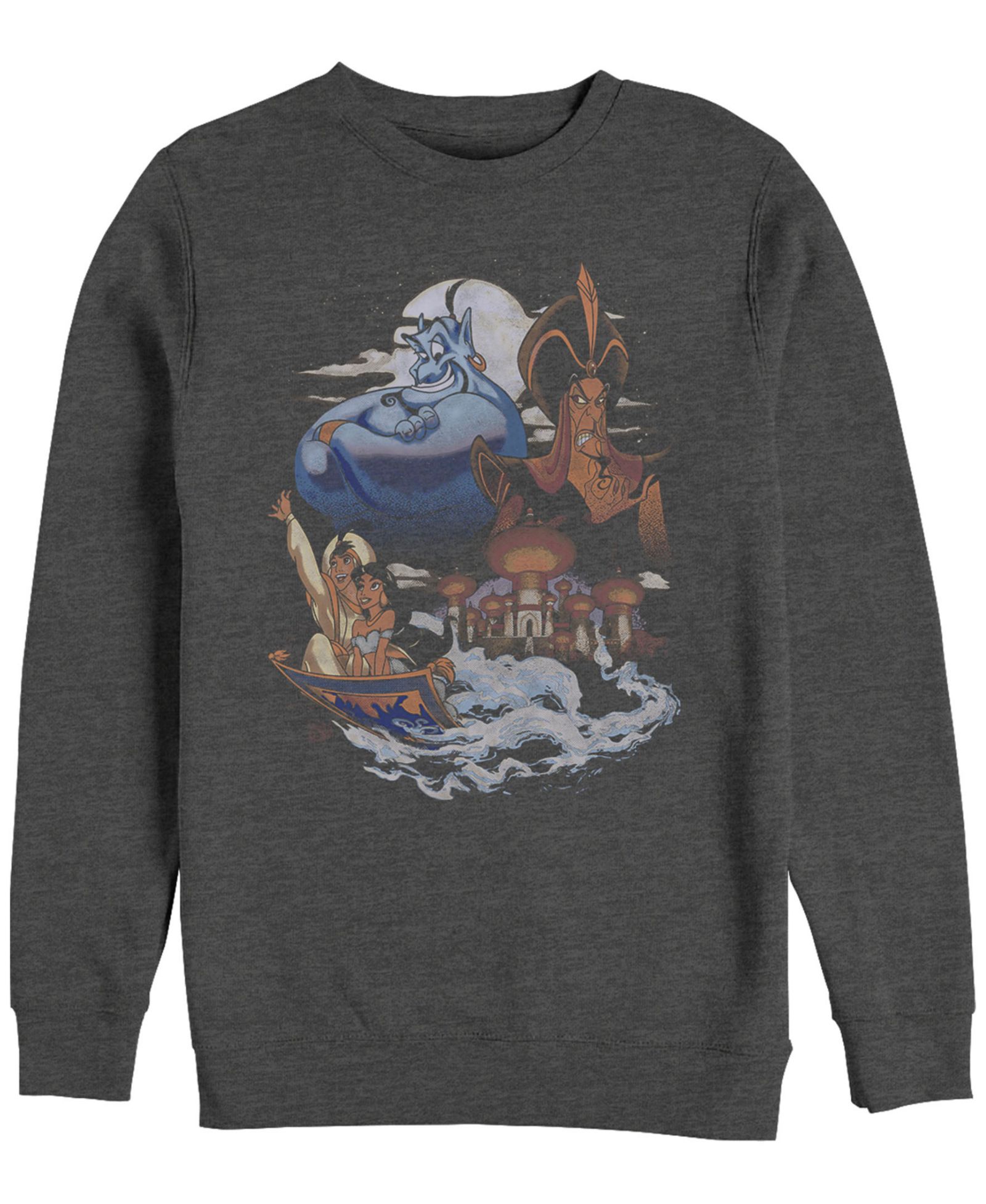 Disney Men's Aladdin Winds of Agrabah Main Cast, Crewneck Fleece