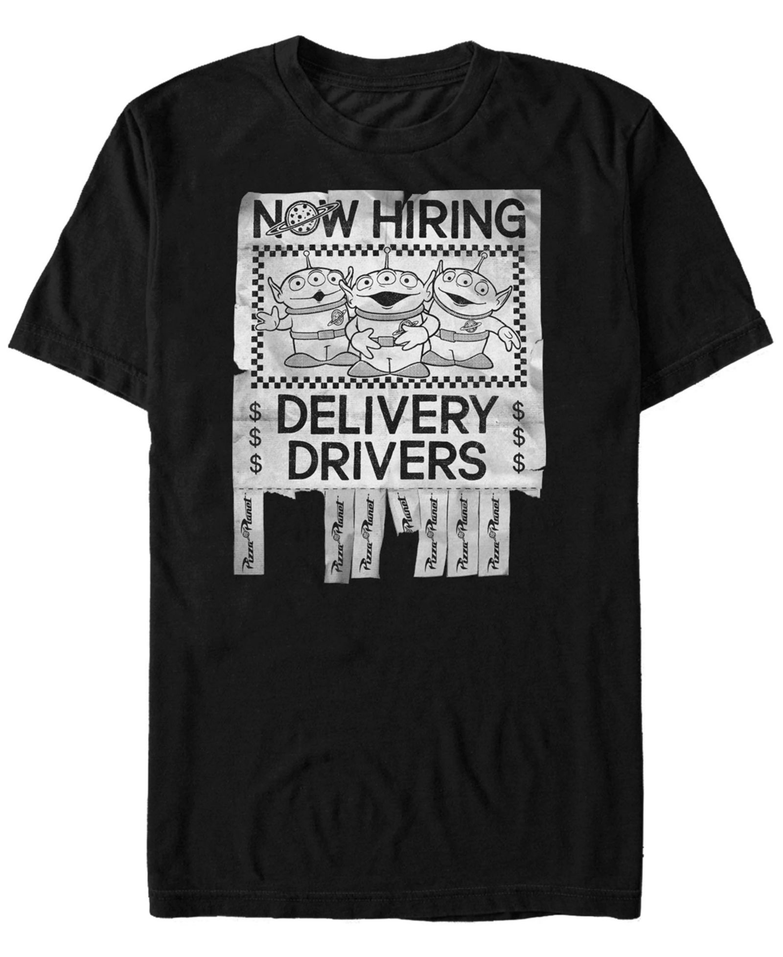 Disney Pixar Мужская футболка Toy Story Pizza Planet Hiring Alien Delivery Drivers с коротким рукавом