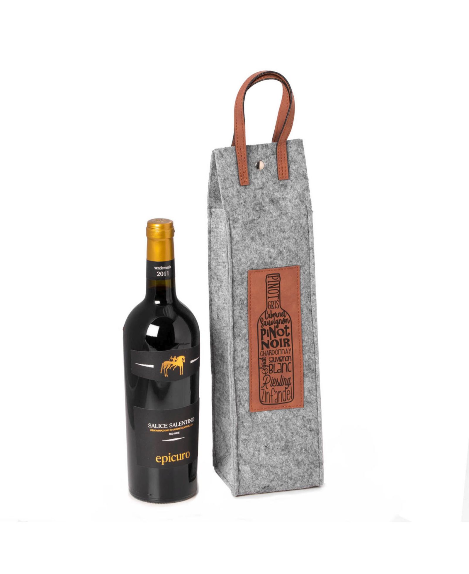 Сумка-чехол для вина Bey-Berk Wines of The World из фетра