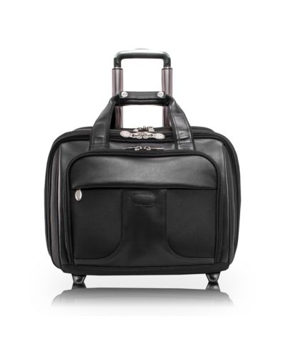 McKlein Chicago, 15" Patented Detachable -Wheeled Laptop Briefcase