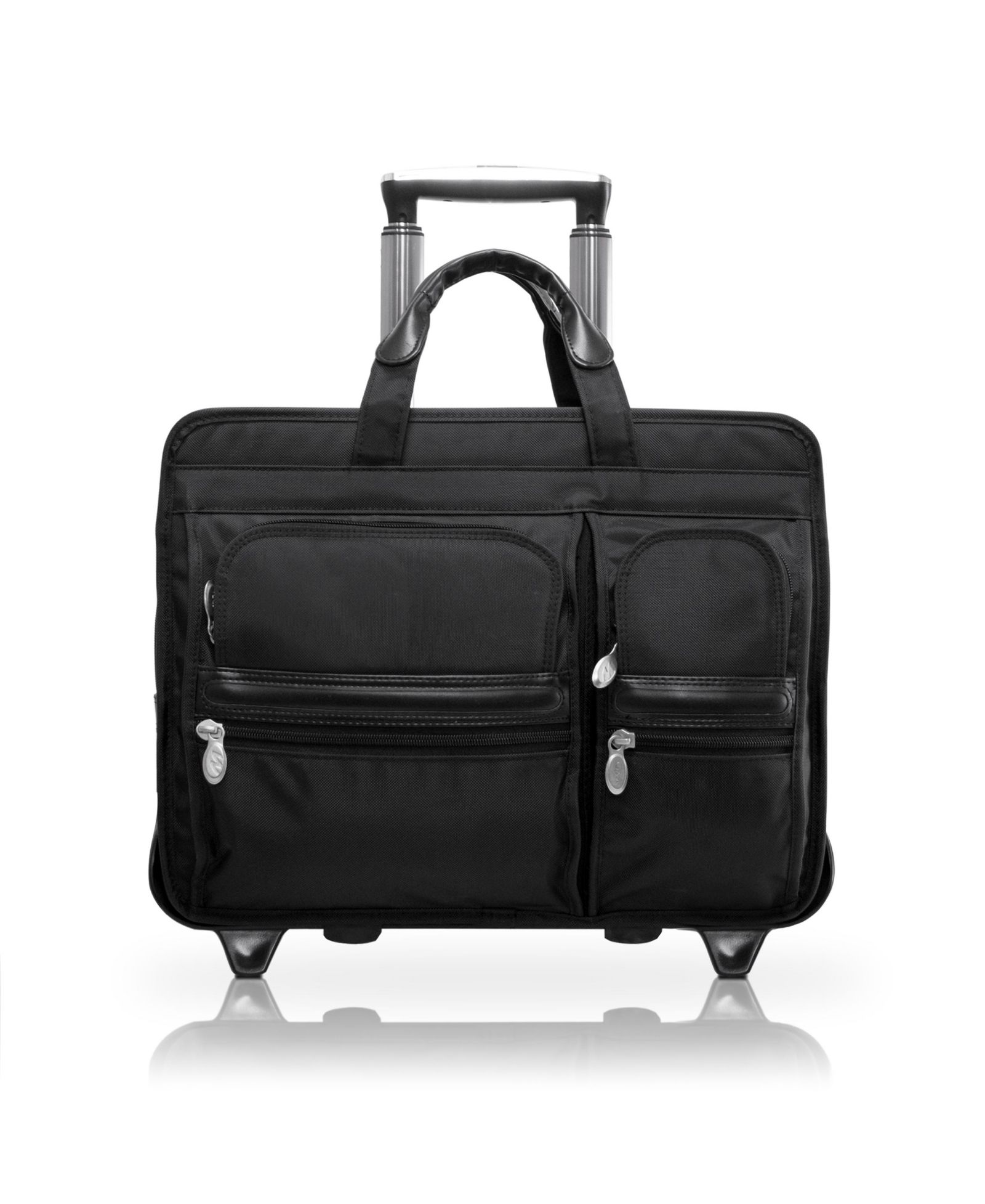 McKlein Clinton, 17" Patented Detachable -Wheeled Laptop Briefcase