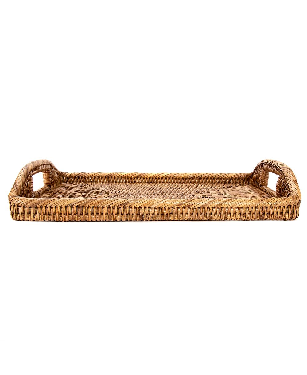 Artifacts Trading Company прямоугольный поднос из ротанга с высокими ручками