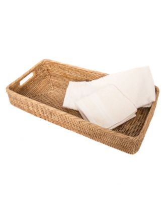 Декоративный поднос Artifacts Trading Company Rattan Rectangular с закругленными углами
