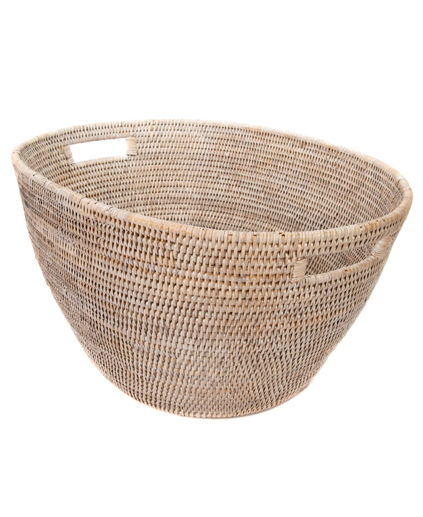 Artifacts Trading Company Rattan Laundry Basket with Cutout Handles