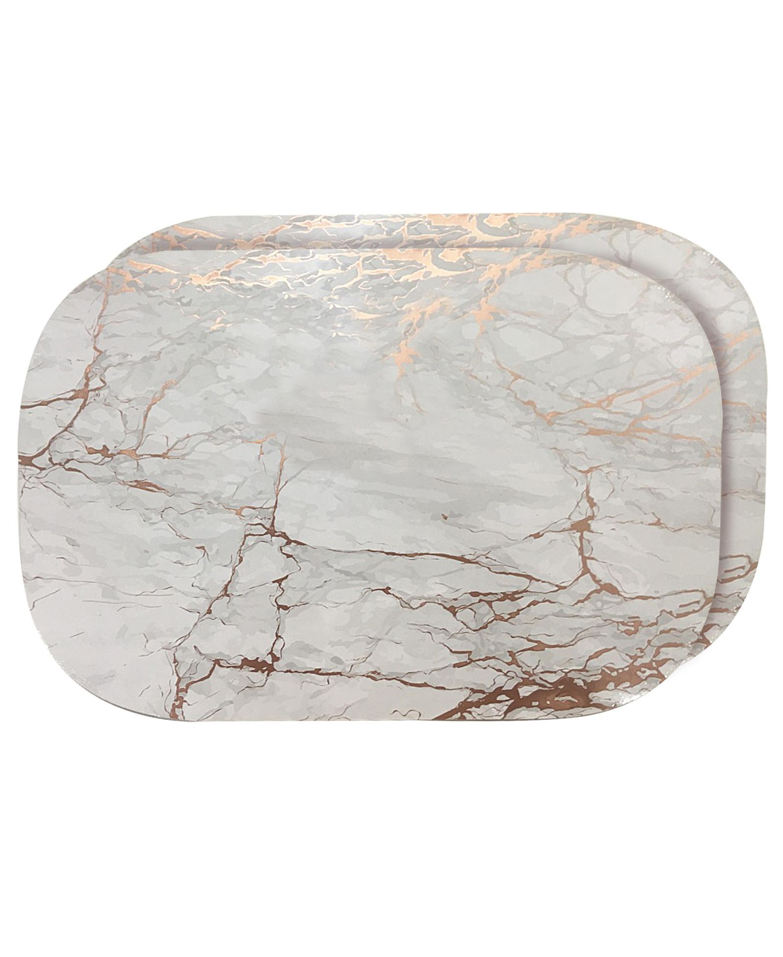 Подставки под тарелки Dainty Home Foiled Marble Granite Thick Cork Heat Resistant 12" x 18", Set of 2
