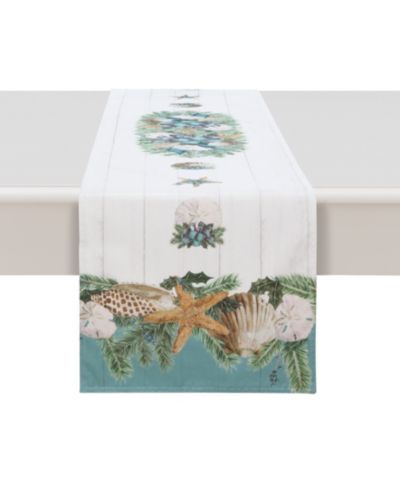 Laural Home Christmas By The Sea Table Runner - 90" x 13"