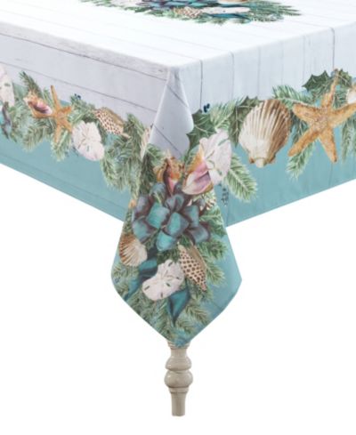 Laural Home Christmas By The Sea Tablecloth - 70" x 144"