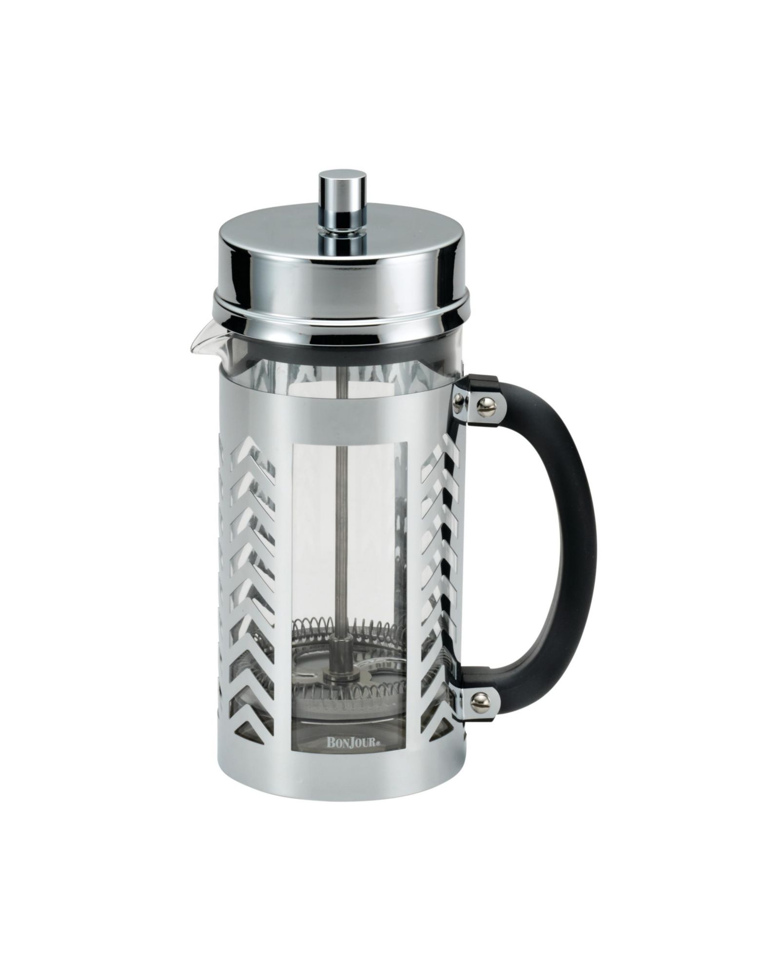 Френч-пресс BonJour Glass and Stainless Steel Chevron, 33.8-Oz.
