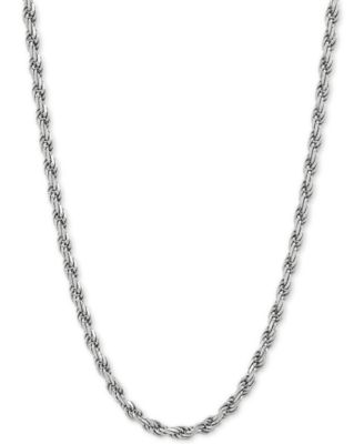 Rope Link 20" Chain Necklace in Sterling Silver