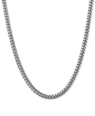 Cuban Link 20" Chain Necklace in Sterling Silver or 18k Gold-plated Over Sterling Silver