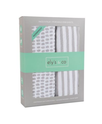 Простыня для детской кроватки Ely's & Co. Waterproof Pack N Play (2 шт.)