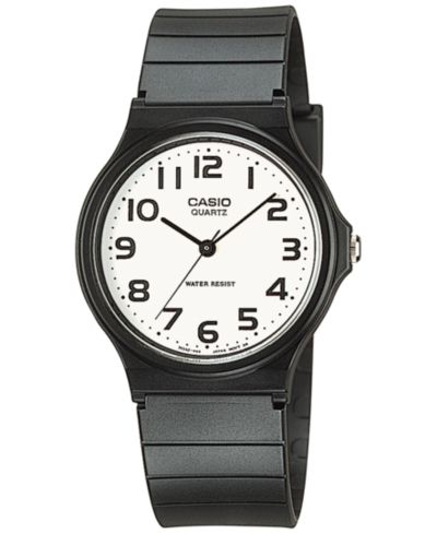 Casio унисекс часы на черном резиновом ремешке 35mm