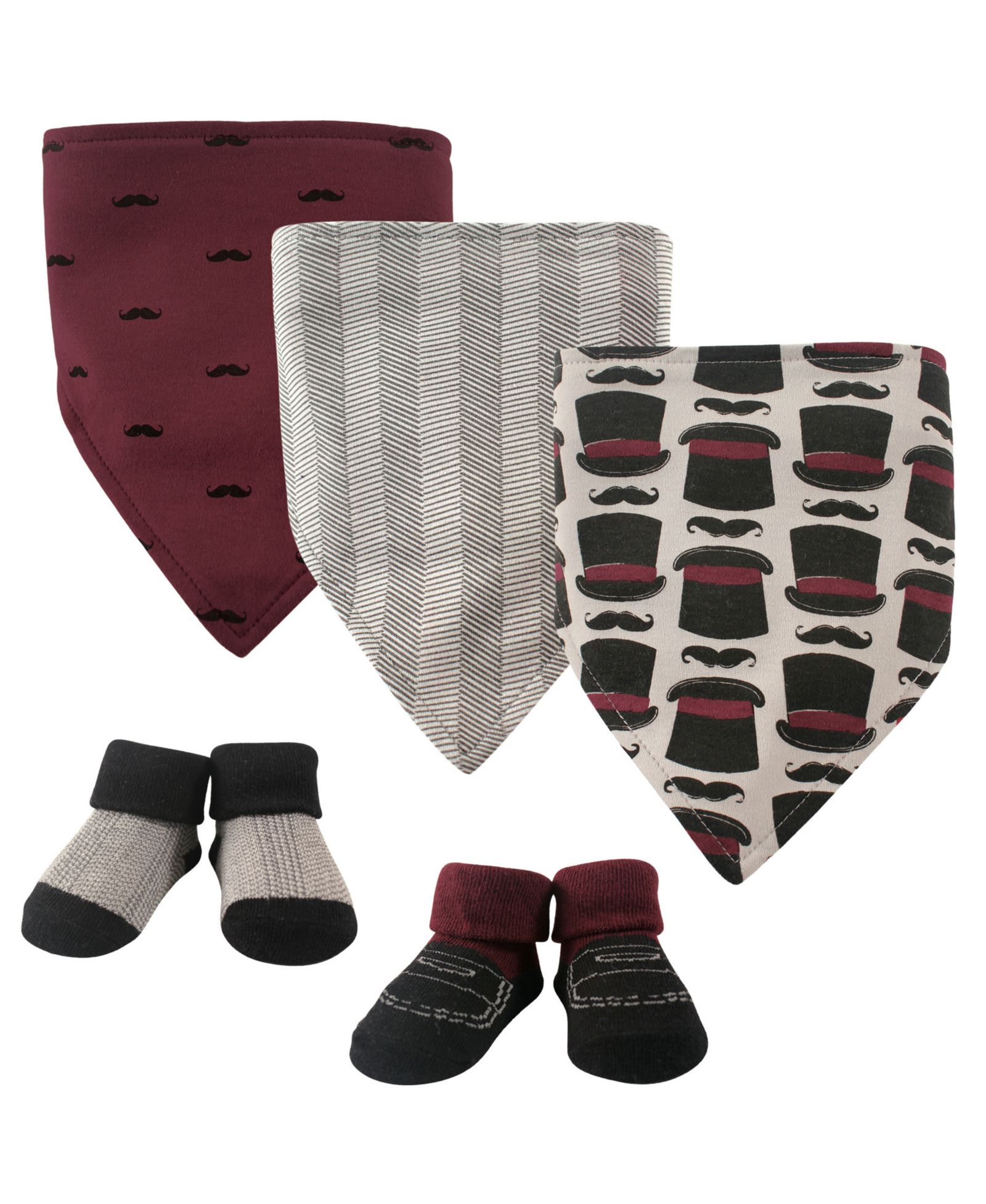 Hudson Baby Baby Boys Soft Cotton Bib and Sock Pair
