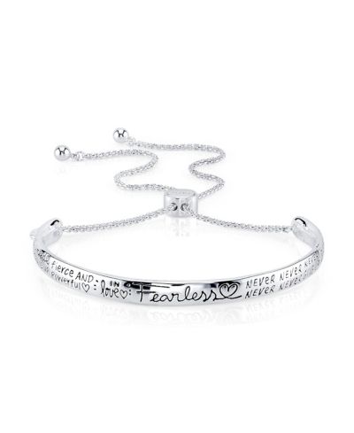 Браслет Unwritten "Fearless" Silver Plated Adjustable Bolo