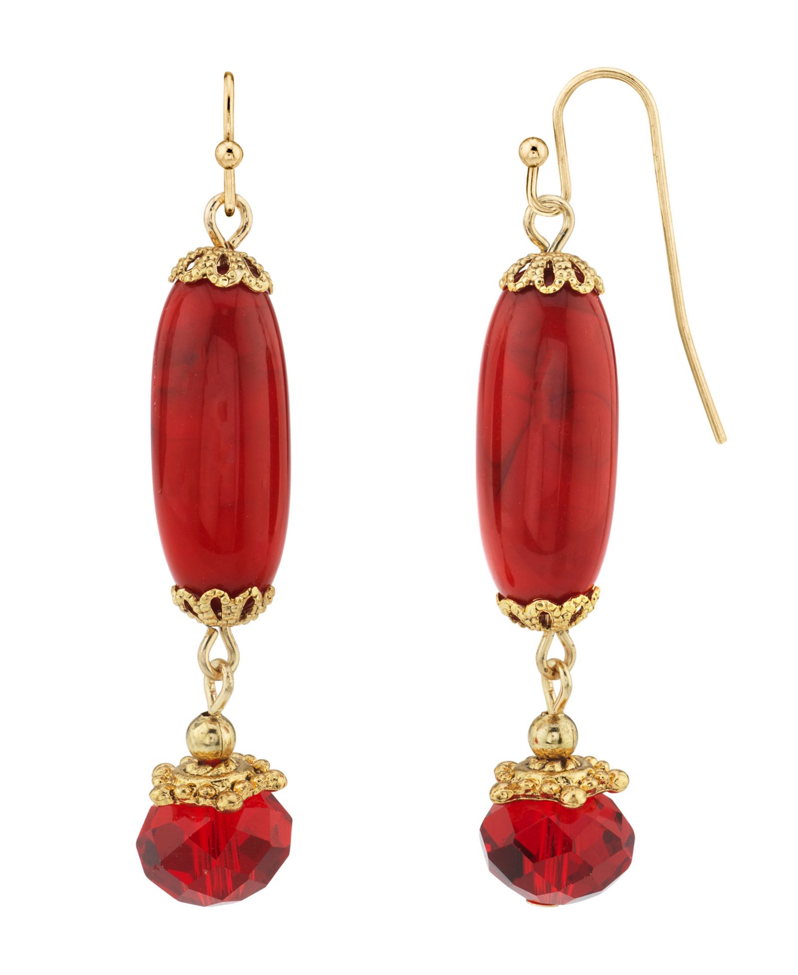 Серьга 2028 14K Gold-tone Linear Drop
