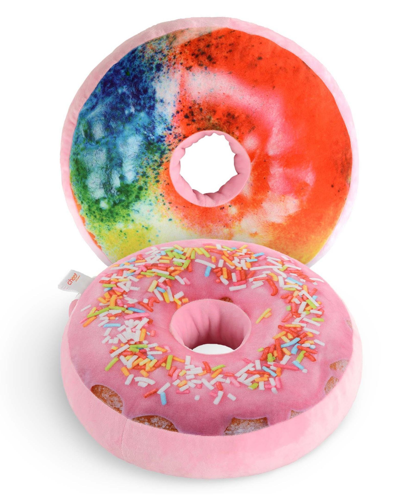 Декоративная подушка Cheer Collection Reversible Photoreal Donut, 16" Round
