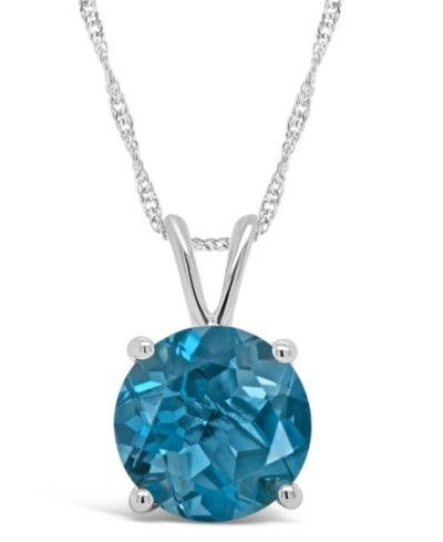 Macy's кулон с гранатом (2-1/3 ct. t.w.) в серебряном покрытии