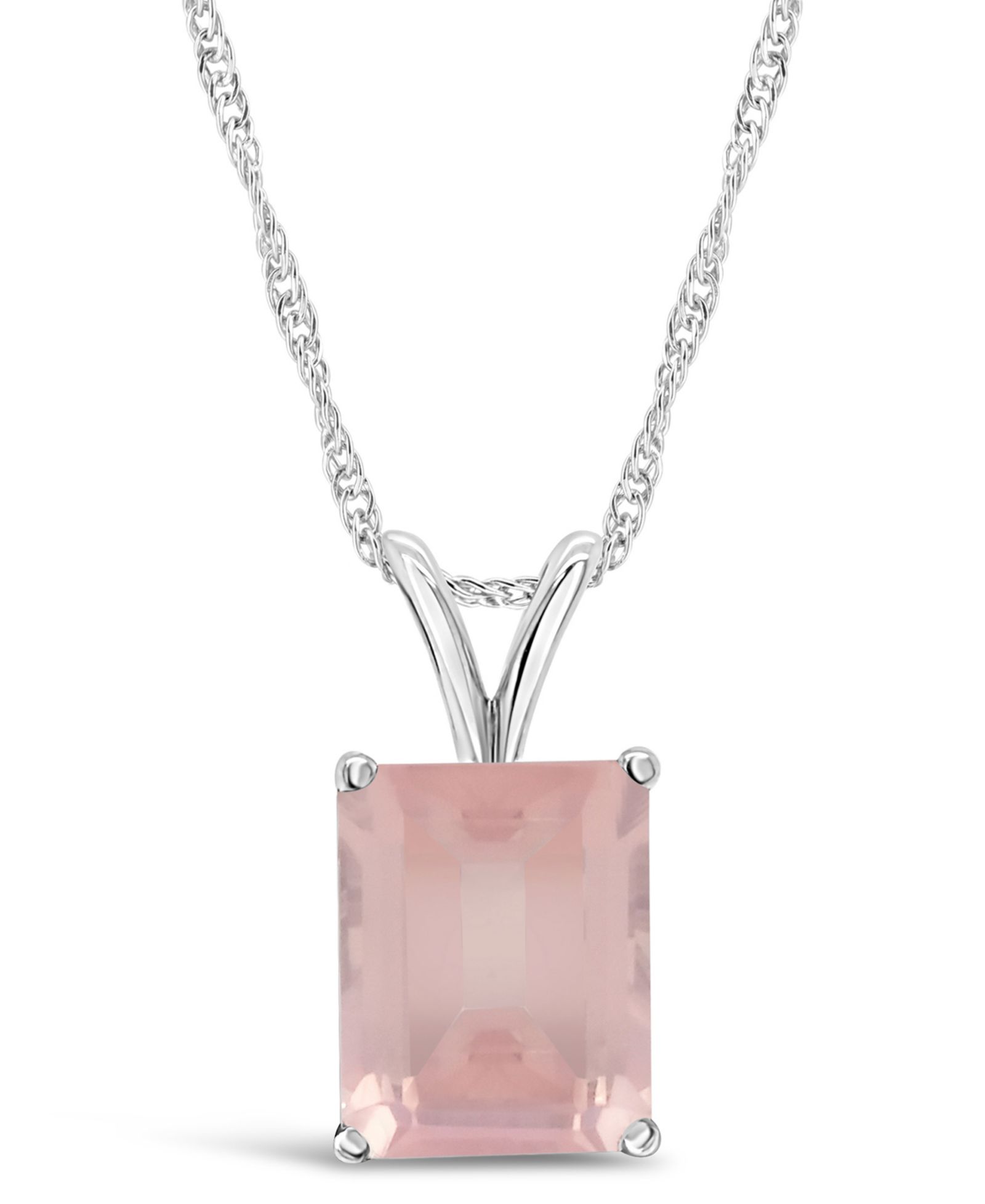 Sky Blue Topaz (3  ct. t.w.) Pendant Necklace in Sterling Silver. Also Available in Rose Quartz