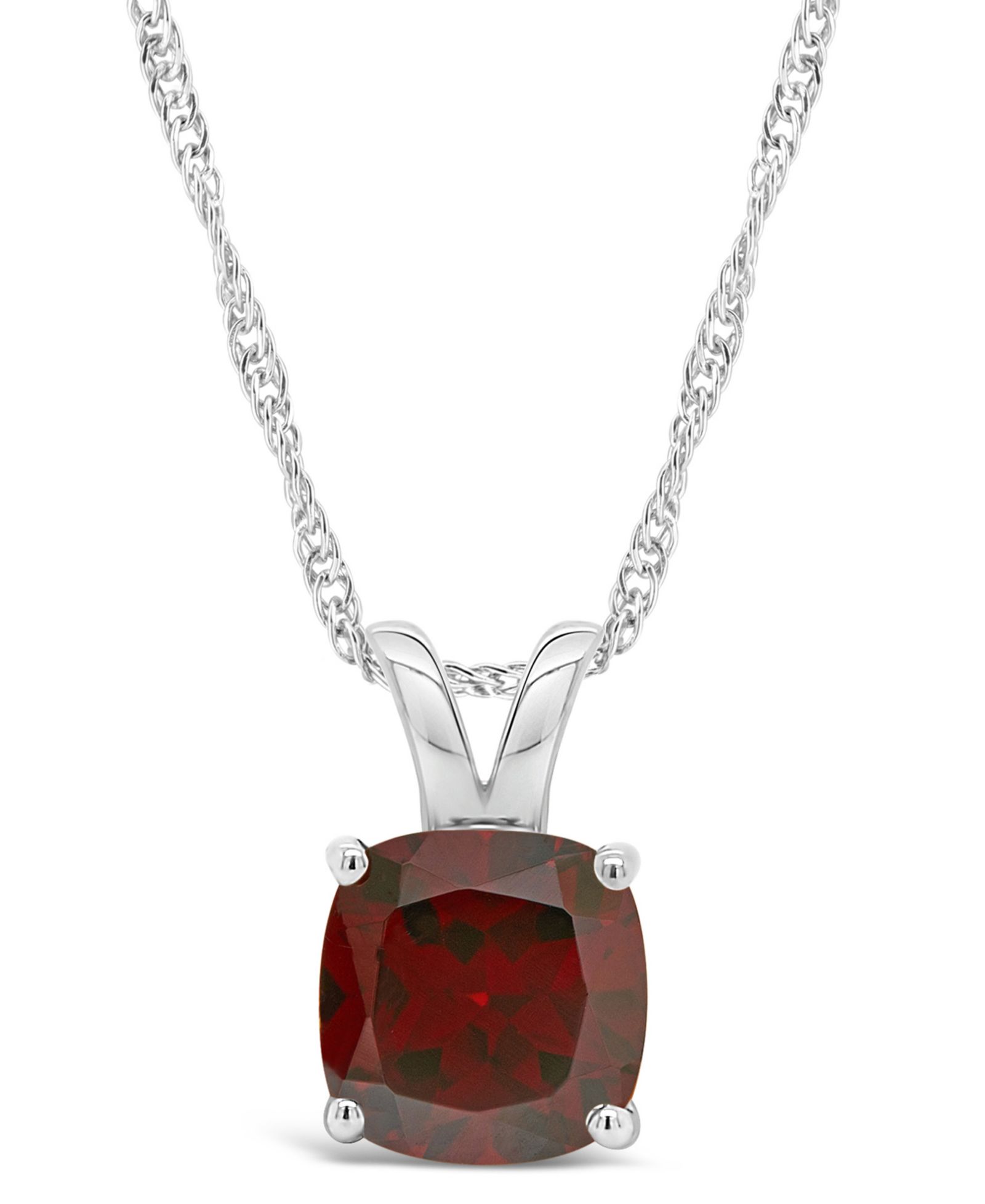 Подвеска с гранатом (2-3/4 ct. t.w.) из стерлингового серебра. Также доступна с голубым топазом (2-3/4 ct. t.w.)