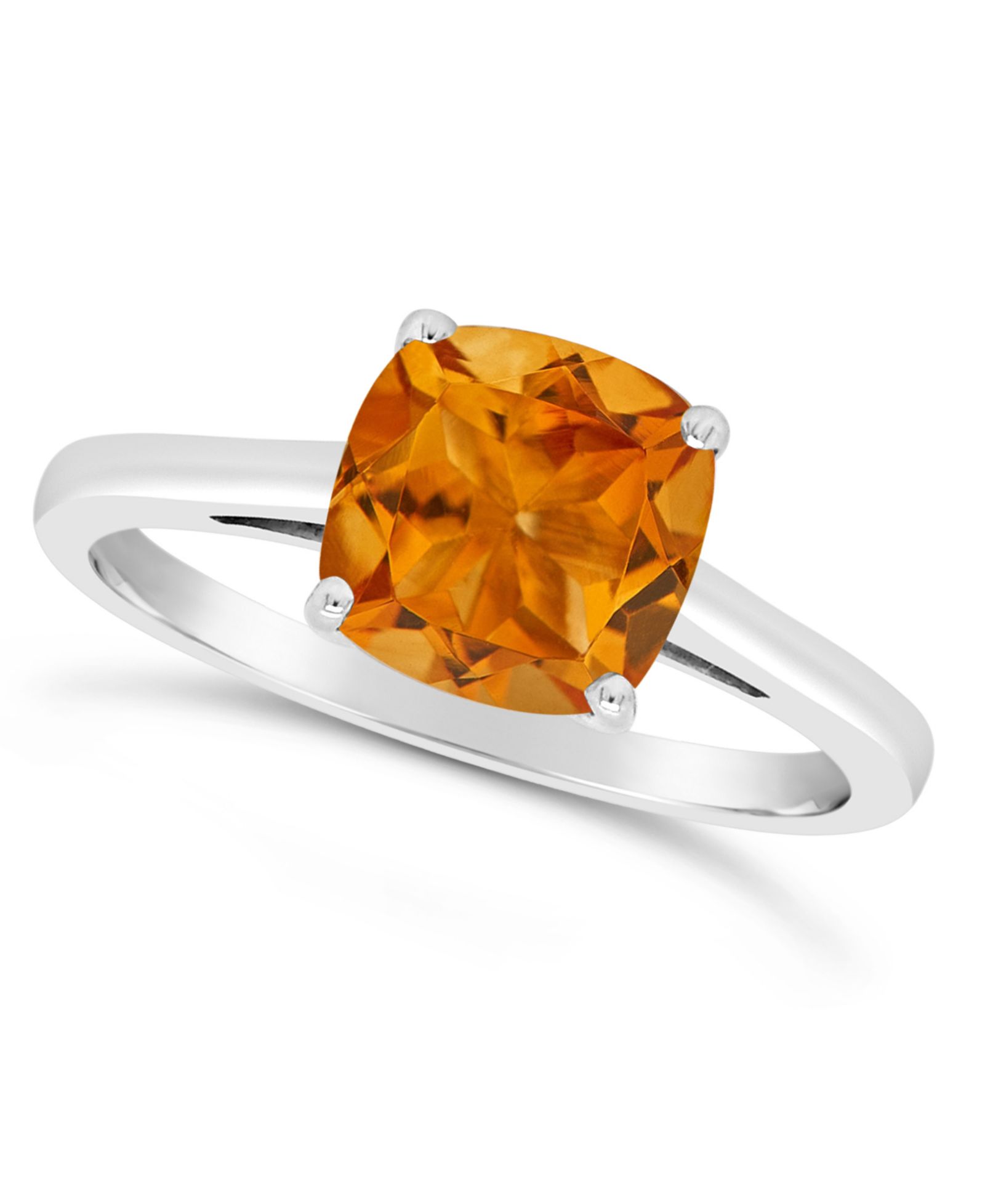 Citrine (1-7/8 ct. t.w.) Ring in Sterling Silver. Also Available in Rose Quartz (2-1/4 ct. t.w.) and Amethyst (1-3/4 ct. t.w.)