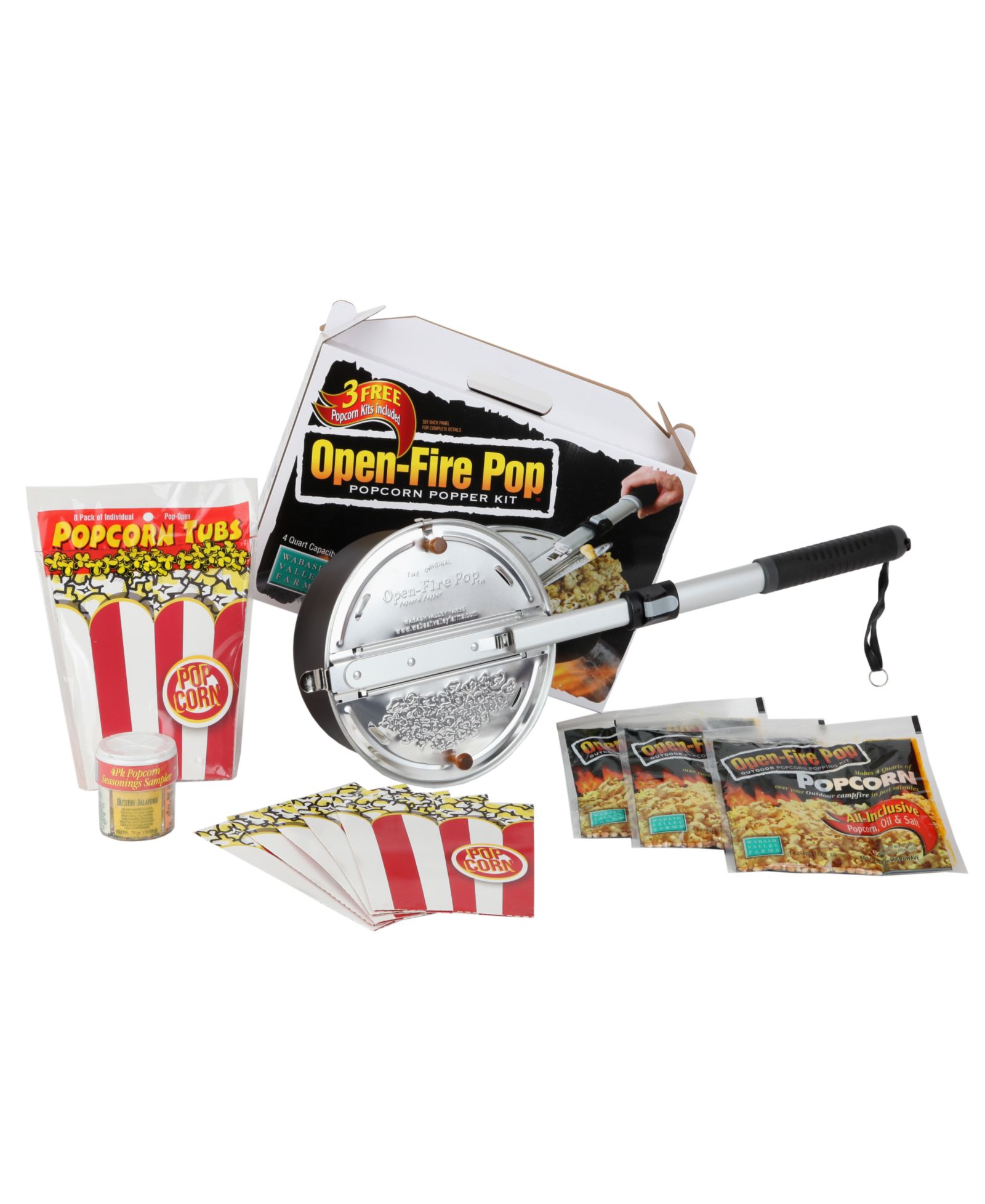 набор для приготовления попкорна Wabash Valley Farms Open Fire Pop