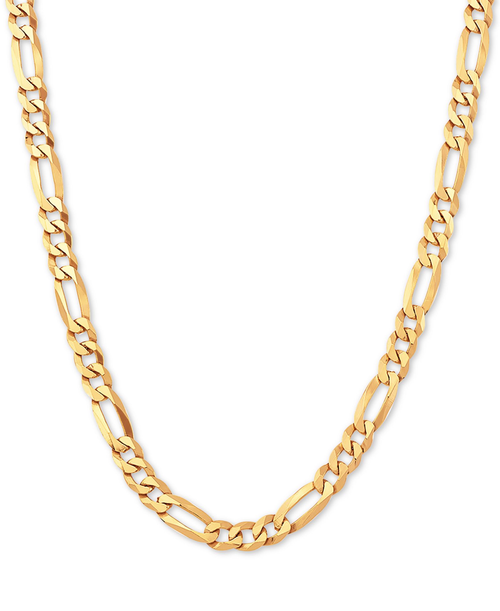Цепочка Figaro Link 22" в 18k Gold-Plated Sterling Silver или Sterling Silver