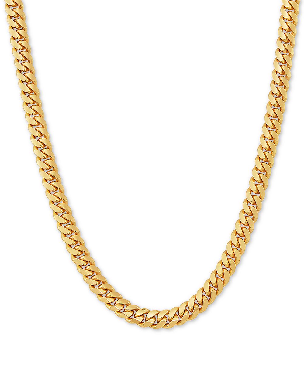 Цепочка Cuban Link 24" из стерлингового серебра с напылением 18k Gold-Plated